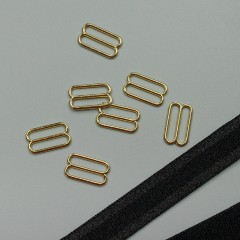 Регулятор металлический для бюстгальтера, золото, 15 мм (613 DG/15) (010547)
