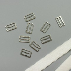 Крючок-регулятор для бюстгальтера, серебро, 15 мм (621 DG/15) (010551)