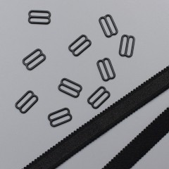 Регулятор металлический для бюстгальтера, 15 мм, черный (ARTA-F) (011401)