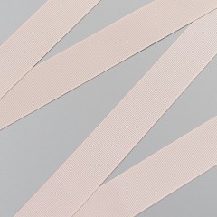 Репсовая лента, серебристый пион - vanilla, 25 мм, Corseteria (011551)