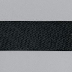Лента атласная, черный - black, 25 мм, Corseteria (011755)