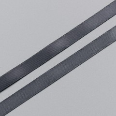 Лента атласная, темно-серый - charcoal, 9 мм, Corseteria (011912)