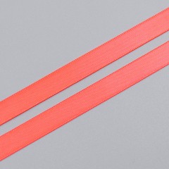 Лента атласная, розовый неон - neon orange, 9 мм, Corseteria (012713)