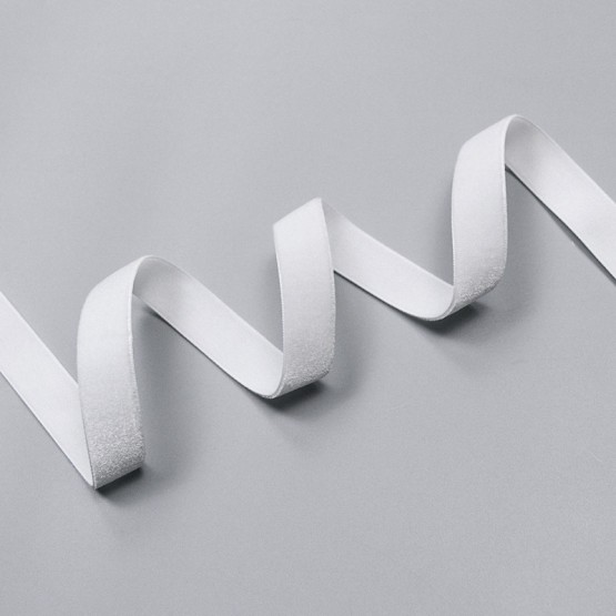 Бархатная лента полиэстер, 16 мм, white (029) (014763)