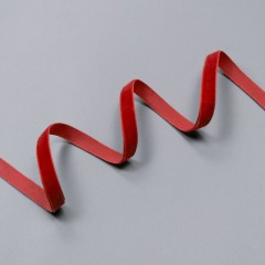 Бархатная лента полиэстер, 9 мм, red (235) (014766)