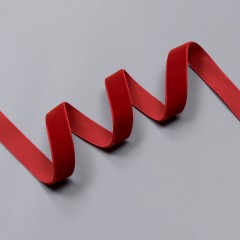 Бархатная лента полиэстер, 16 мм, red (235) (014767)