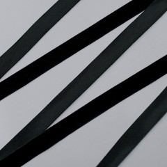 Бархатная лента полиэстер, 16 мм, black (030) (014769)