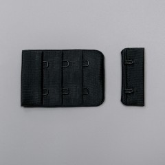 Застежка крючки и петли микрофибра, 38 мм, 3 ряда, черный, Corseteria (014832) Застежка крючки и петли микрофибра, 38 мм, 3 ряда, черный, Corseteria (014832)