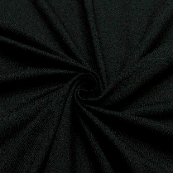 Трикотаж хлопковый бельевой, кулирка, эластичный (черный) (009117)