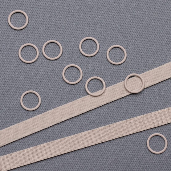Кольцо металлический для бюстгальтера, 11 мм, серебристый пион (009160)