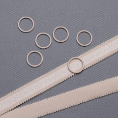 Кольцо металлический для бюстгальтера, 14 мм, серебристый пион (009161)
