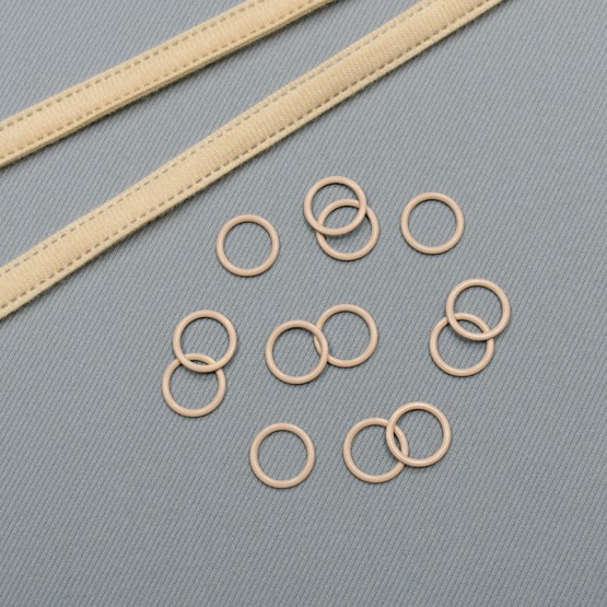 Кольцо металлическое для бюстгальтера, 11 мм, обжаренный миндаль (ARTA-F) (009498)