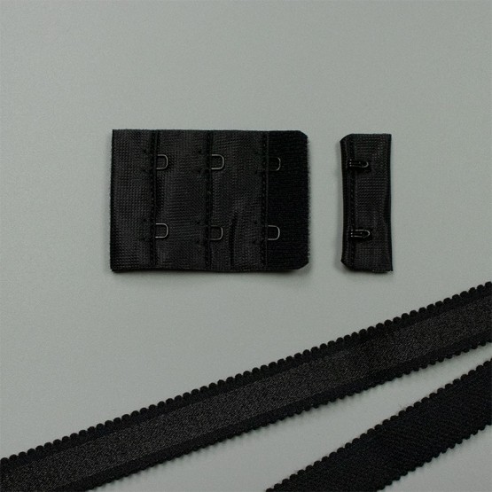 Застежка крючки и петли, 38 мм, 3 ряда, черный - 170 (F.2587, ARTA-F) (010766)