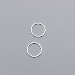 Кольцо металлическое, 18 мм, белый, ARTA-F (011871)