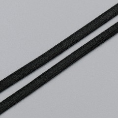 Резинка для бретелей лапша 4 мм, черный, 2510, M.Letizia (011420)