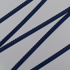 Резинка декоративная 9 мм, темно-синий, 2735, M.Letizia (011423)