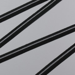 Резинка декоративная фигурная 11 мм, черный, 8038, M.Letizia (011429)