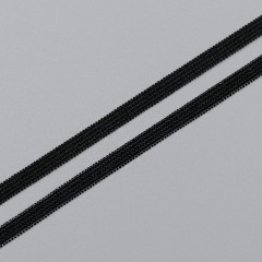 Резинка бельевая 4 мм, черный, 8129, M.Letizia (011430)