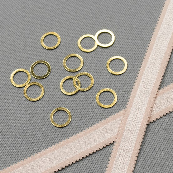 Кольцо металлическое для бюстгальтера, золото, 10 мм (6 C/10) (007819)