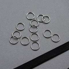 Кольцо металлическое для бюстгальтера, серебро, 10 мм (6 DG/10) (009801)